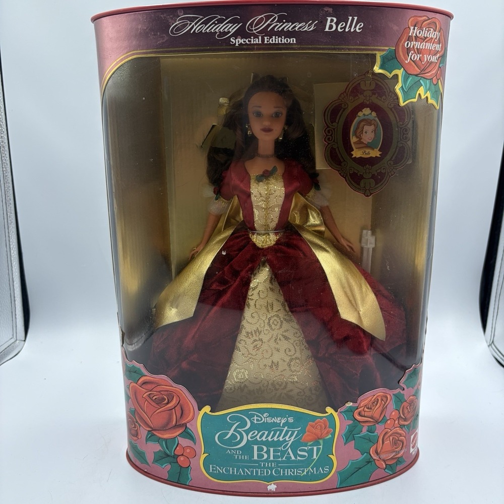 Disney Holiday Princess Belle Beauty and the Beast Enchanted Christmas Doll NRFB
